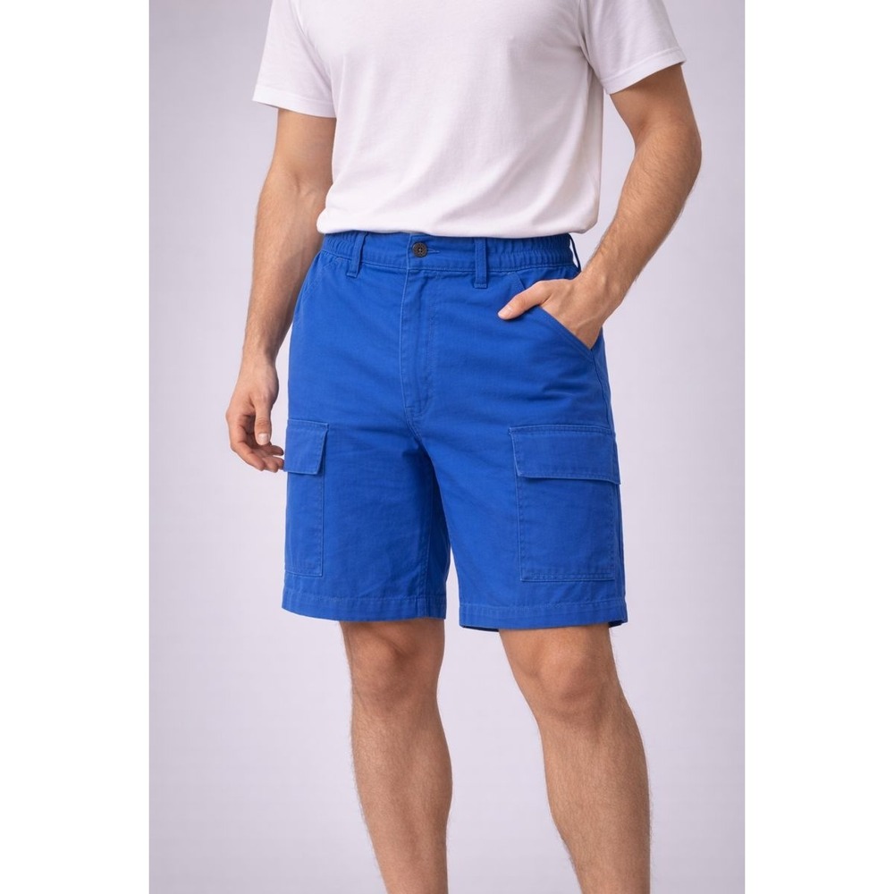 NWT EVERLANE‎ Organic Cotton Men's Cargo Shorts Blue Size M